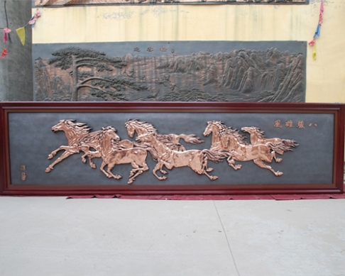 6.6米×1.6米大型鑄銅浮雕壁畫